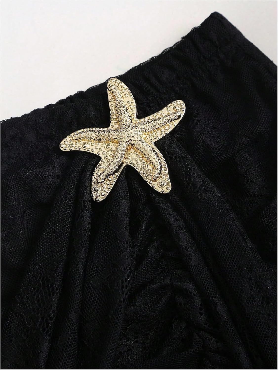 SHENHE Women's Y2k Lace Mini Skirt Low Rise Ruched Bodycon Sexy Beach Rave Party Skirt - Image 4