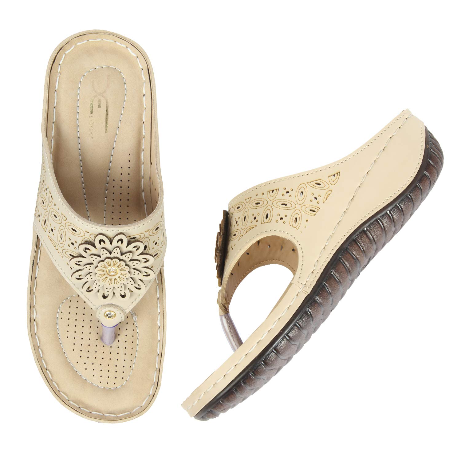 See full amazon price history chart for XE Looks Womens Cream Doctor Slippers Flip Flop XE Looks Womens Cream Doctor Slippers Flip Flop (B083M11S6T) Amazon Price History, Amazon Price Tracker