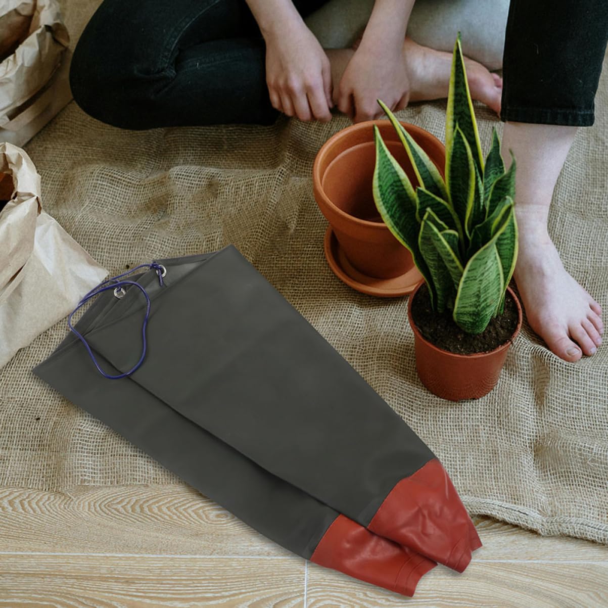 2 Paar Extra Lange Gummihandschuhe mit Vollem Armschutz und Ölbeständig für Haushalt und Küchenarbeiten Wasserfeste Arbeitshandschuhe aus Gummi