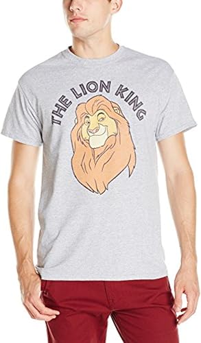 Disney Men's Big and Tall Mufasa Face T-Shirt, Sport Grey, 4XL