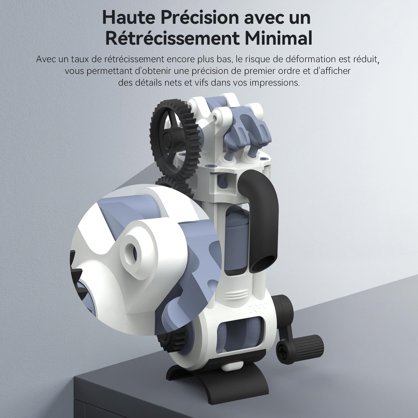 ANYCUBIC ABS-Like Résine Pro 2, Résine pour Imprimante 3D à Haute Résistance et Ténacité, Haute Précision, Résine Durcissant aux UV 405 nm pour Imprimantes 3D MSLA/LCD/DLP, HD Gris 1000g