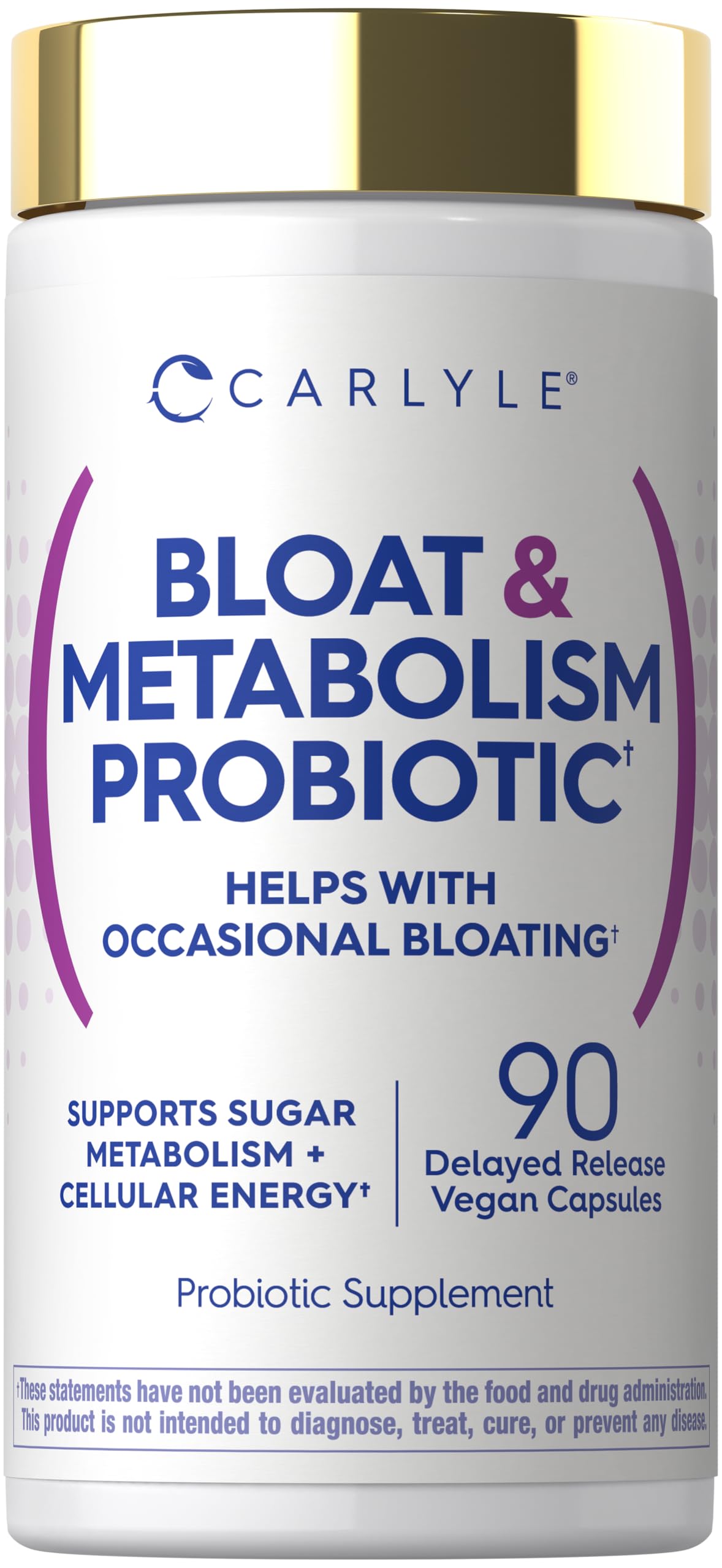 Carlyle Bloat and Metabolism Probiotic | 90 Capsules