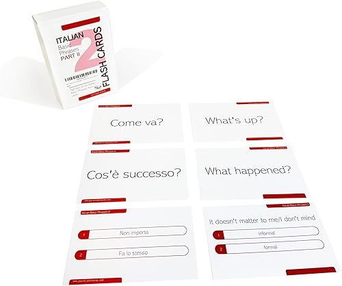 Miniatura 8 de Pat's Flash Cards 50 tarjetas flash de frases básicas italianas con variaciones de conversación