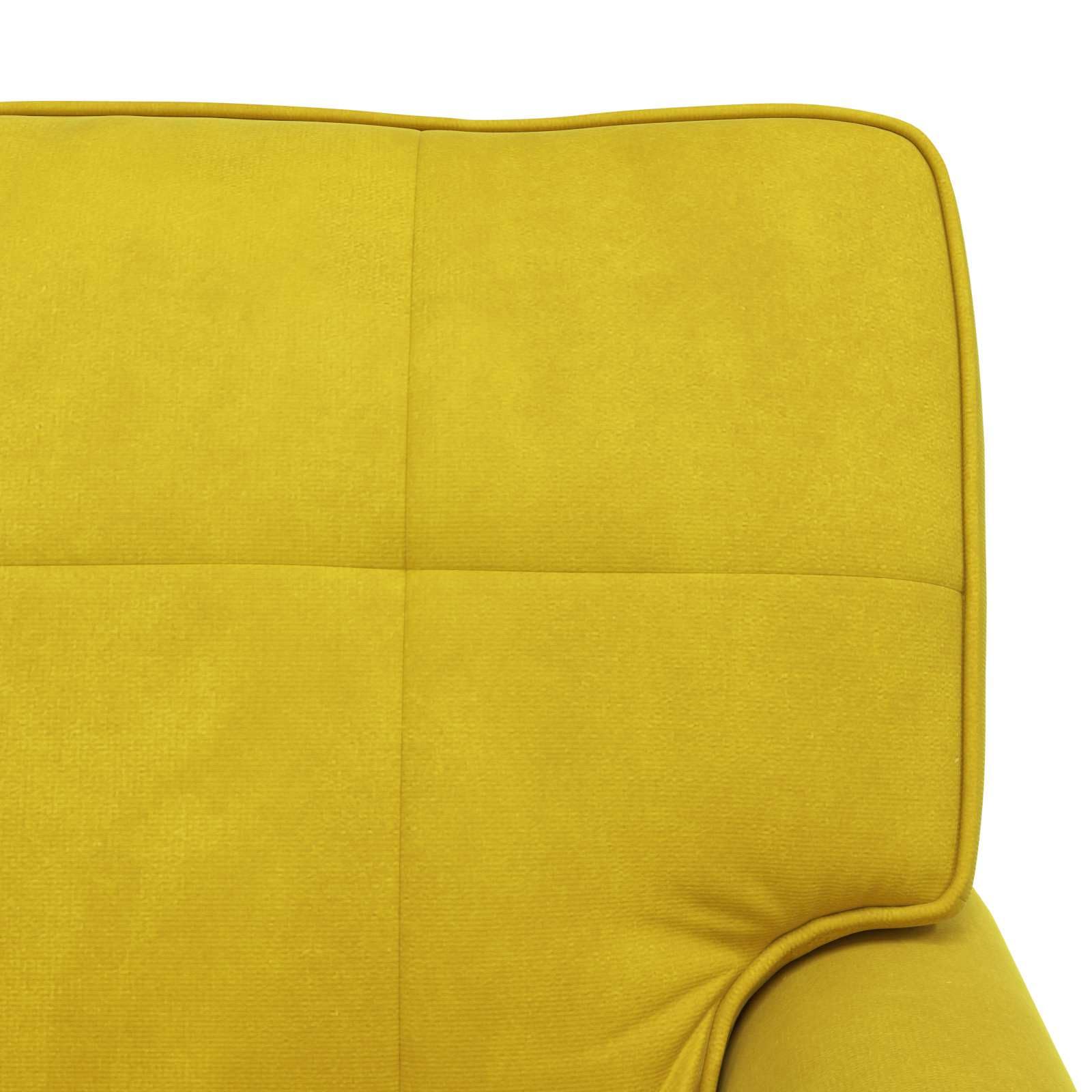 vidaXL Sillón reclinable Amarillo 91 x 157 x 91 cm Terciopelo