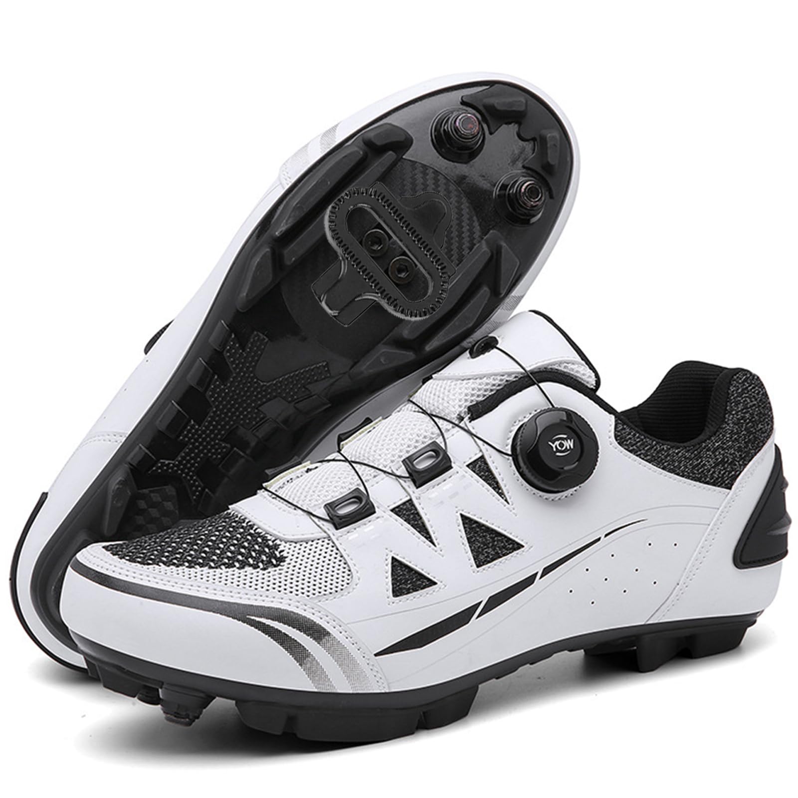 Zapatillas MTB Hombre, Zapatos Bicicleta de Montaña Exterior Compatible con Shimano SPD 2 Pernos Pedales Antideslizantes Zapatillas de Ciclismo Unisex Adulto