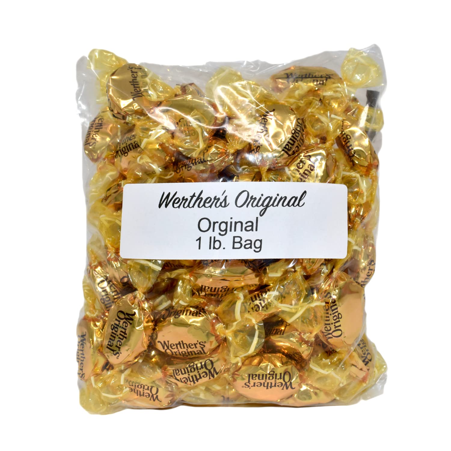 Bulk Werthers Original Hard Candy | Bulk Candy Individually wrapped | Werthers Caramel Candy | 1 lb Individual Flavor Bag | Ships in an Aromatik™ Resealable Pouch (Orginal Caramel)