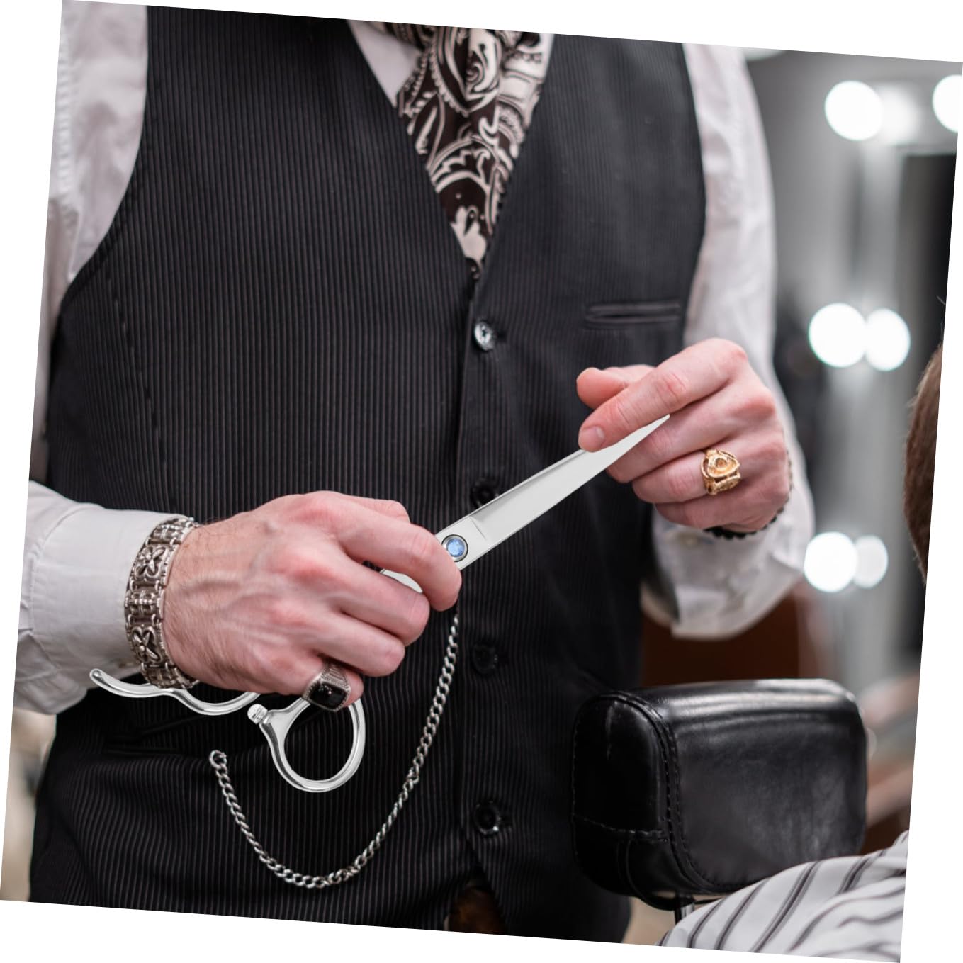 2pièces Ciseaux Pour Gauchers Adultes Outil De Coupe De Cheveux Ciseaux Gaucher Pour Coiffure Coupe Précise Usage Facile