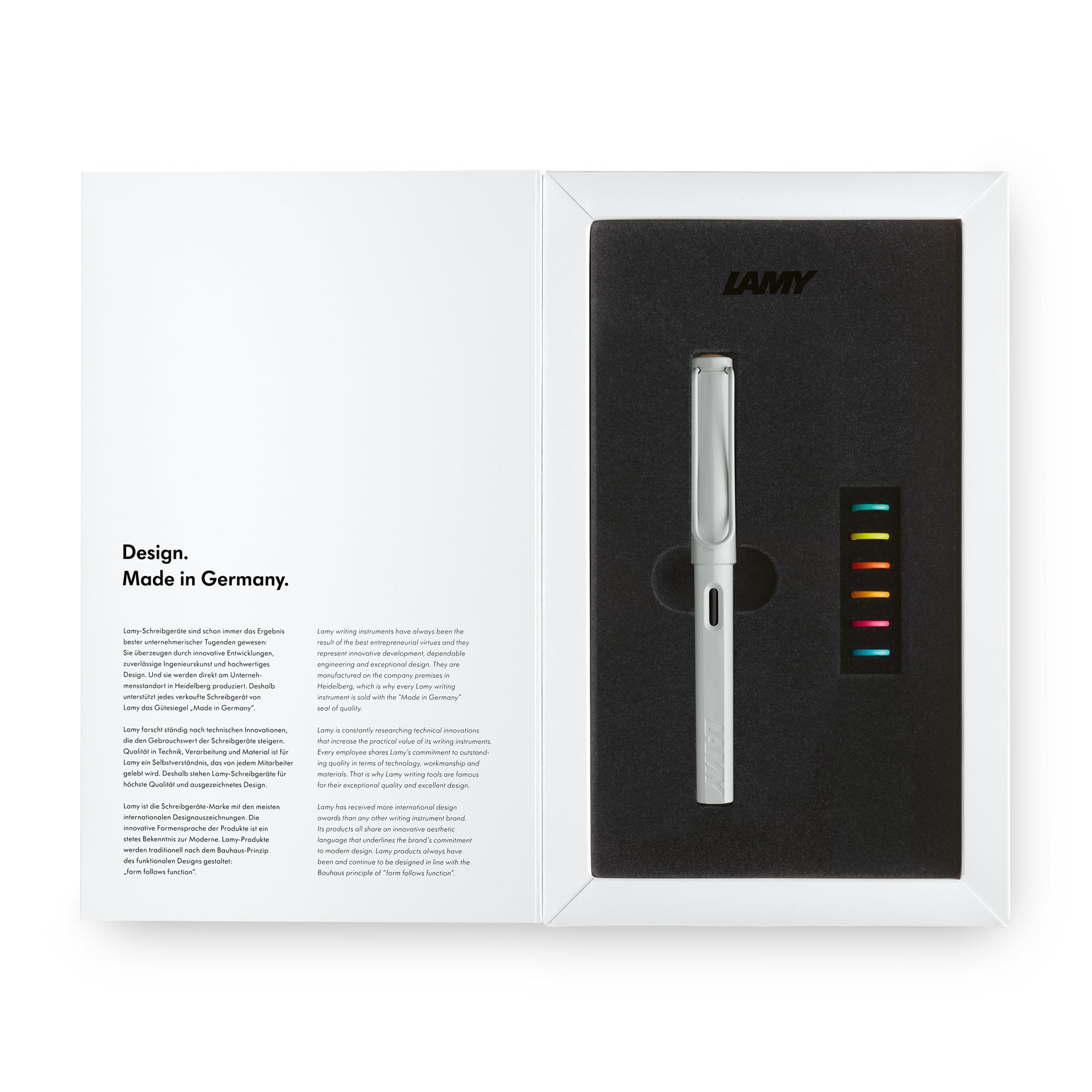 Lamy Safari Dolma Kalem Metal Klips F Uç All White Renkli Halkalı Özel Set