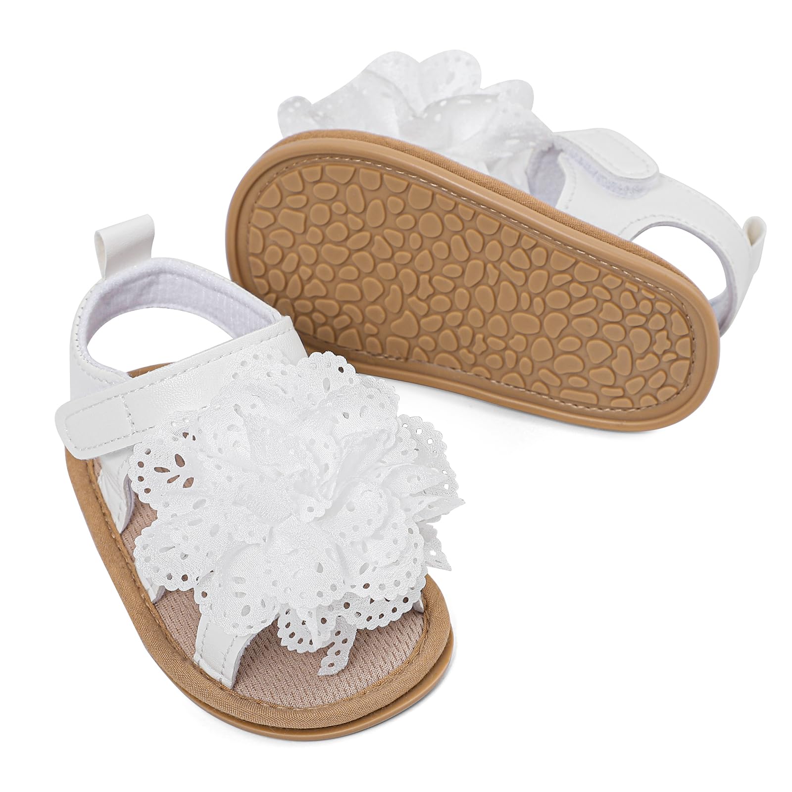LACOFIA Baby Girls Sandals Infant Summer Shoes Anti-Slip First Walking Shoes — view 4