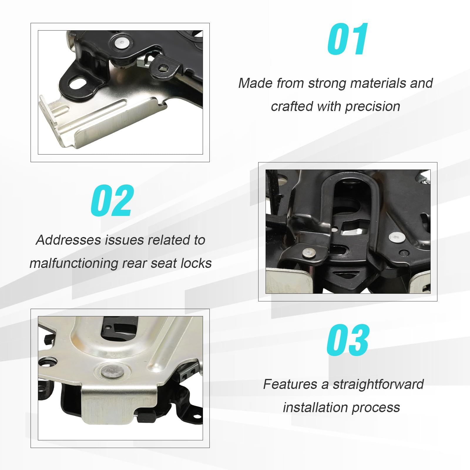 Hoypeyfiy 82220-T0A-A01 Verrou de dossier de siège arrière côté gauche, remplacement pour Honda CRV CR-V 2012 2013 2014 2015 2016 2017, remplace 82620-T0A-A02 82620-T0A-A03