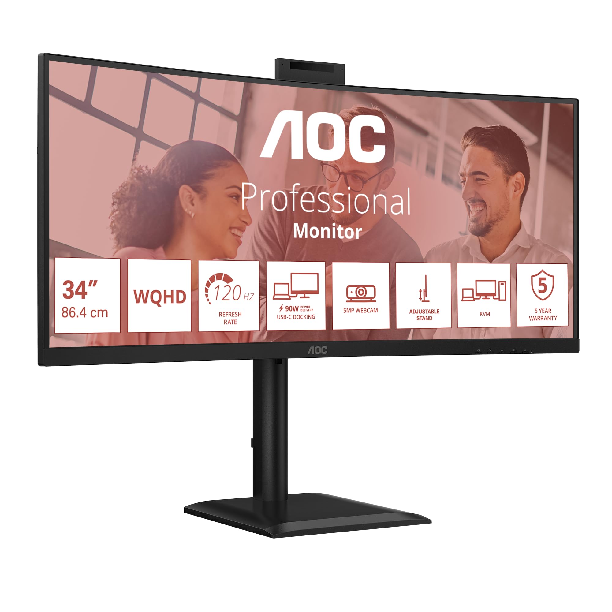 Aoc Blue/Light E4 Cu34e4cw Computer Monitor 86.4 Cm (34") 3440 X 1440 Pixels