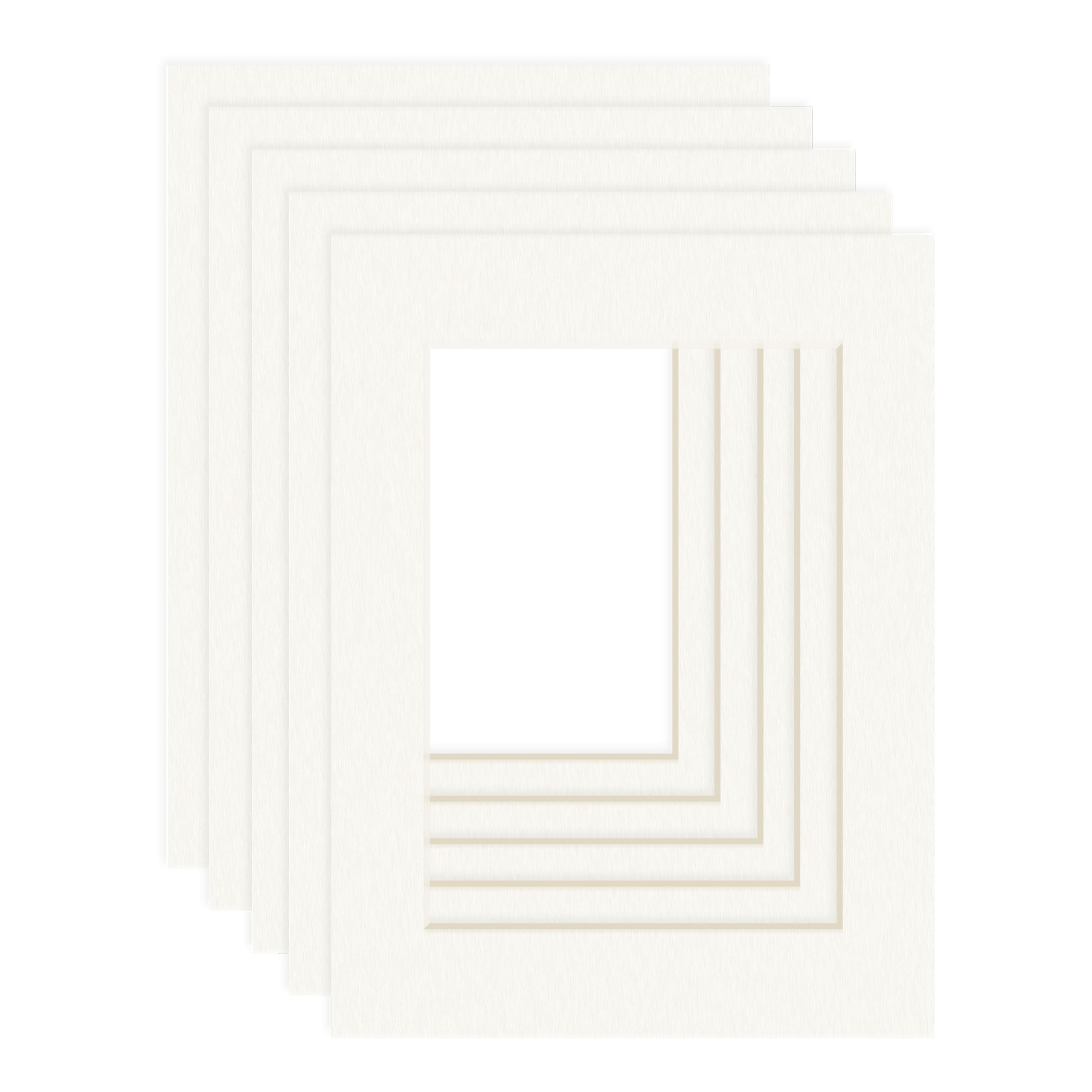 DEHA Design passepartout (set di 5) 18x24 cm per immagini 13x18 cm, avorio