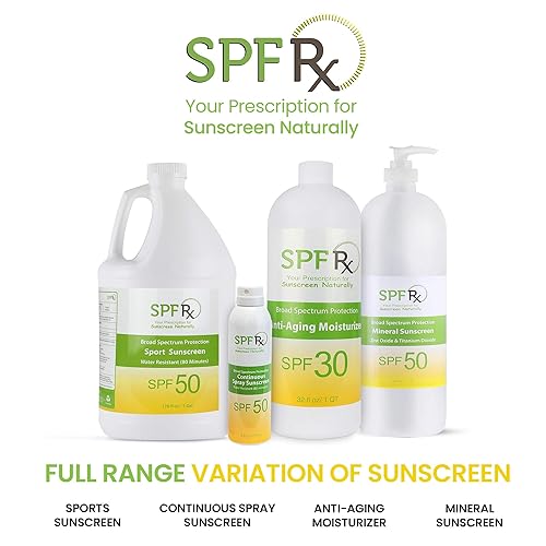 Miniatura 7 de Protector solar natural SPF 50 con óxido de zinc y dióxido de titanio, sin químicos, hecho con minerales, 32 onza