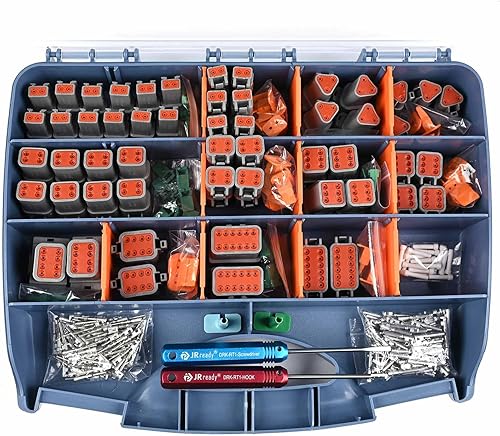 JRready Kit de conectores Deutsch DT Series de 416 piezas de 2, 3, 4, 6, 8, 12 pines DT Deutsch con contactos formados estampados de tamaño 16
