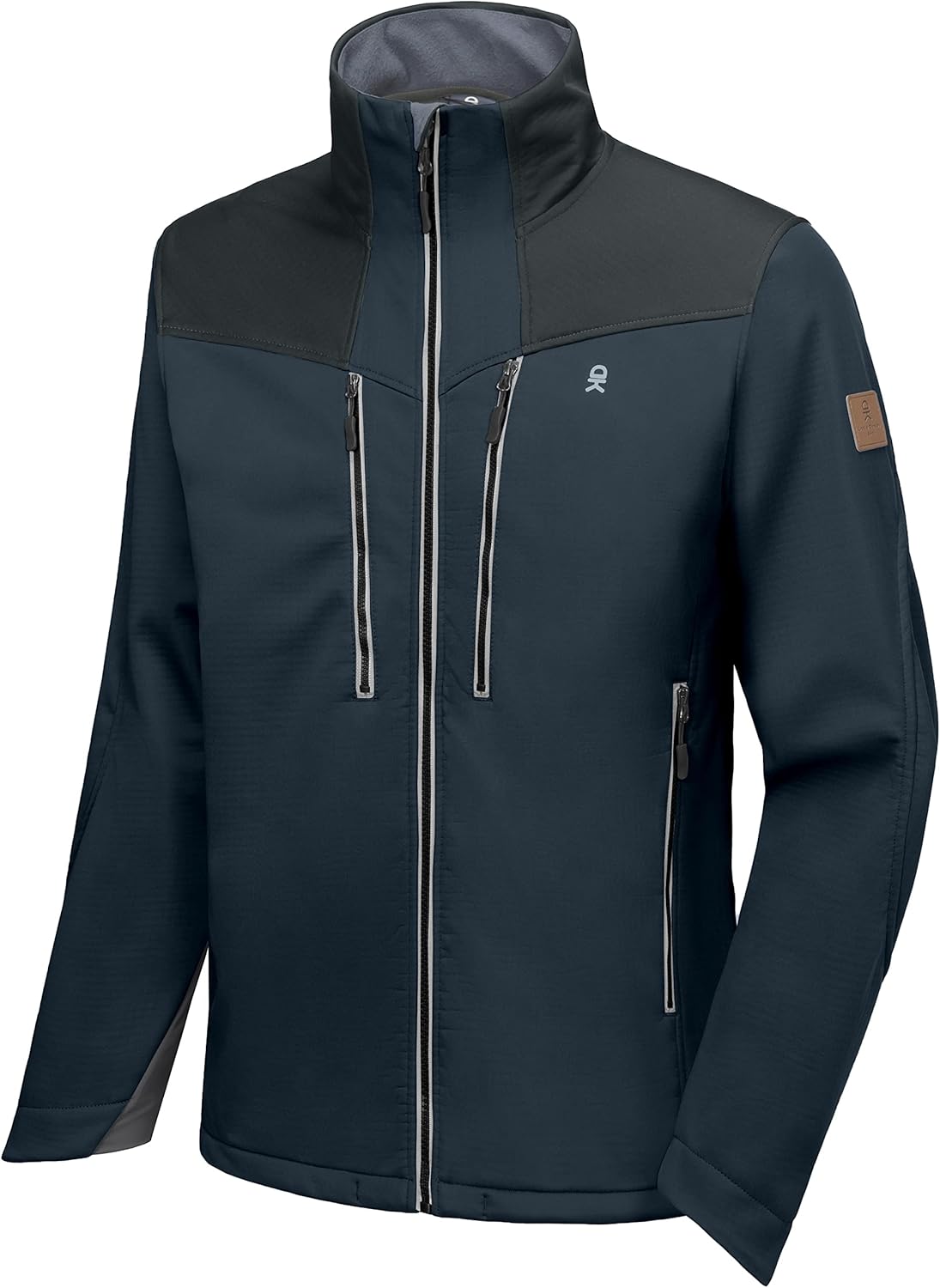 Little Donkey Andy Men's Softshell Grid Fleece Lined Hiking Jacket Water Repellent Windproof Lightweight Travel Running