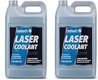 OMTech CO2 Laser Coolant: Non-Conductive Prediluted Antifreeze for Laser Engravers, Chillers & Tubes - 2x1 Gal Heat Transfer Fluid