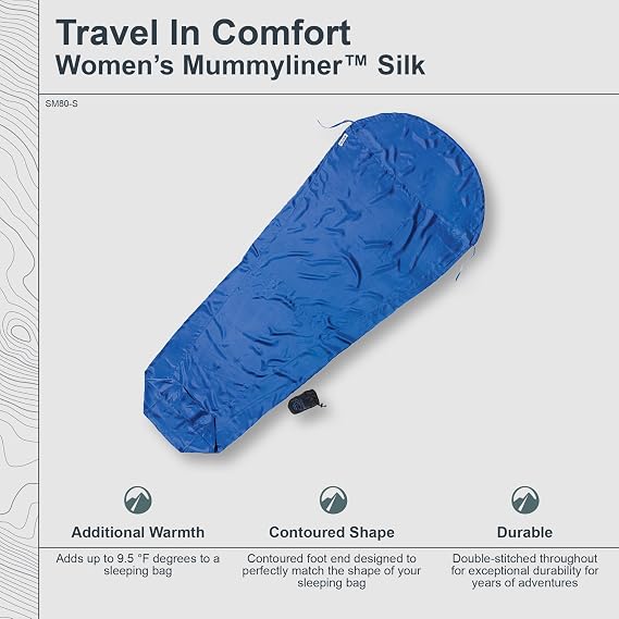 Cocoon Women's 100% Silk MummyLiner