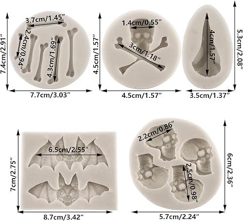 Miniatura 2 de Moldes para fondant de Halloween, molde de silicona para calabaza, dedo de araña, chocolate, molde de bruja fantasma, caramelo para fiesta de