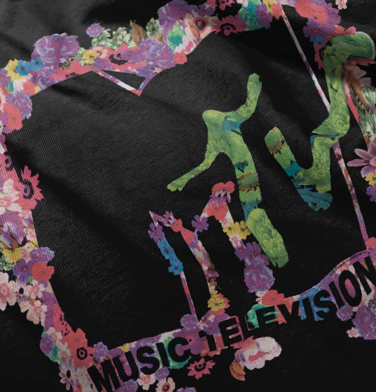 Cute Retro MTV Flower Power Logo Youth T Shirt Tee Girls