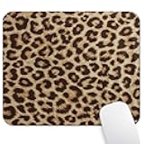 Retro Leopard Print Pattern Mouse Pad, Abstract Vintage Seamless Repeating Design Mice Mat Desk Decor Accessories for Office Laptop
