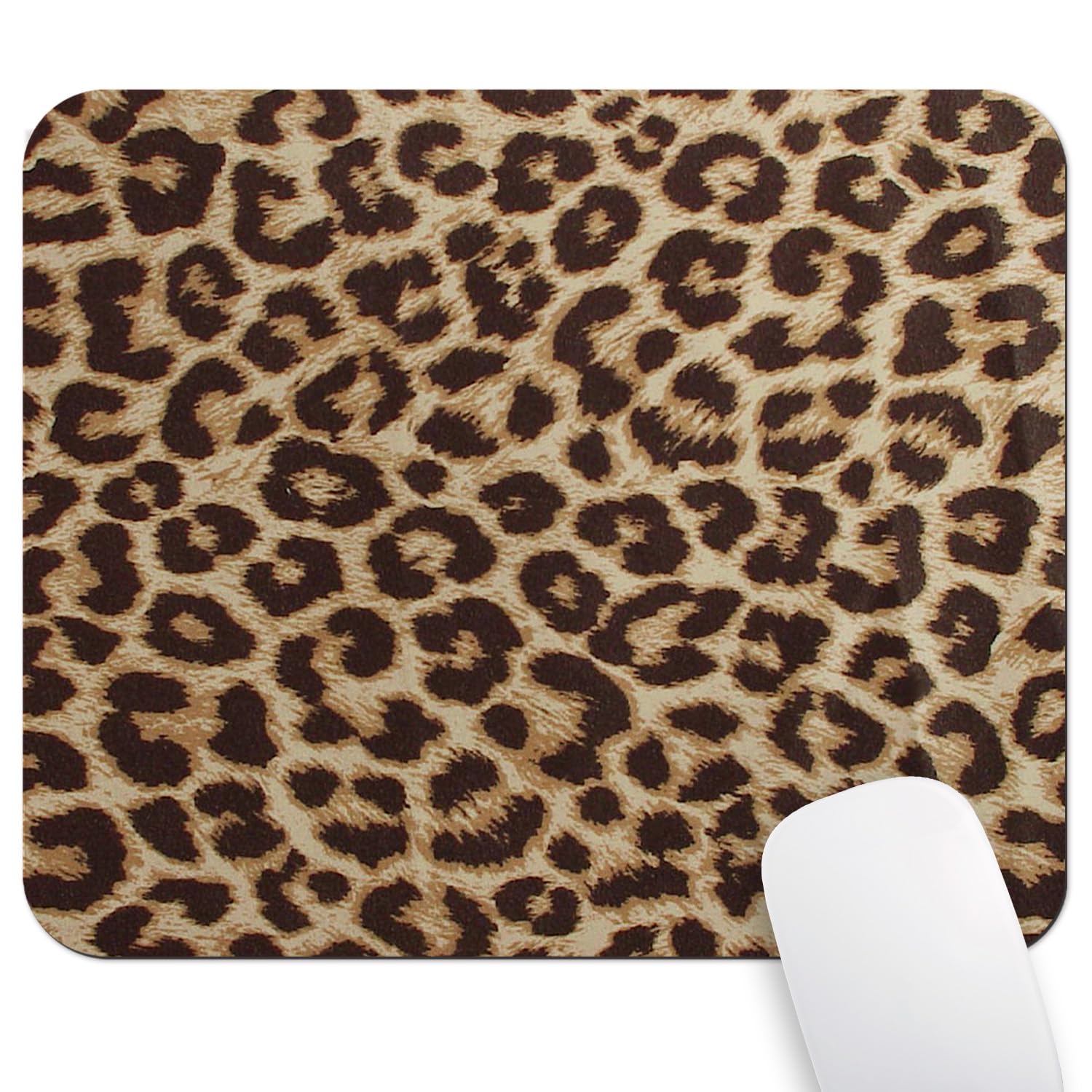 Retro Leopard Print Pattern Mouse Pad Abstract Vintage Seamless Repeating Design Mice Mat Desk Decor Accessories for Office
