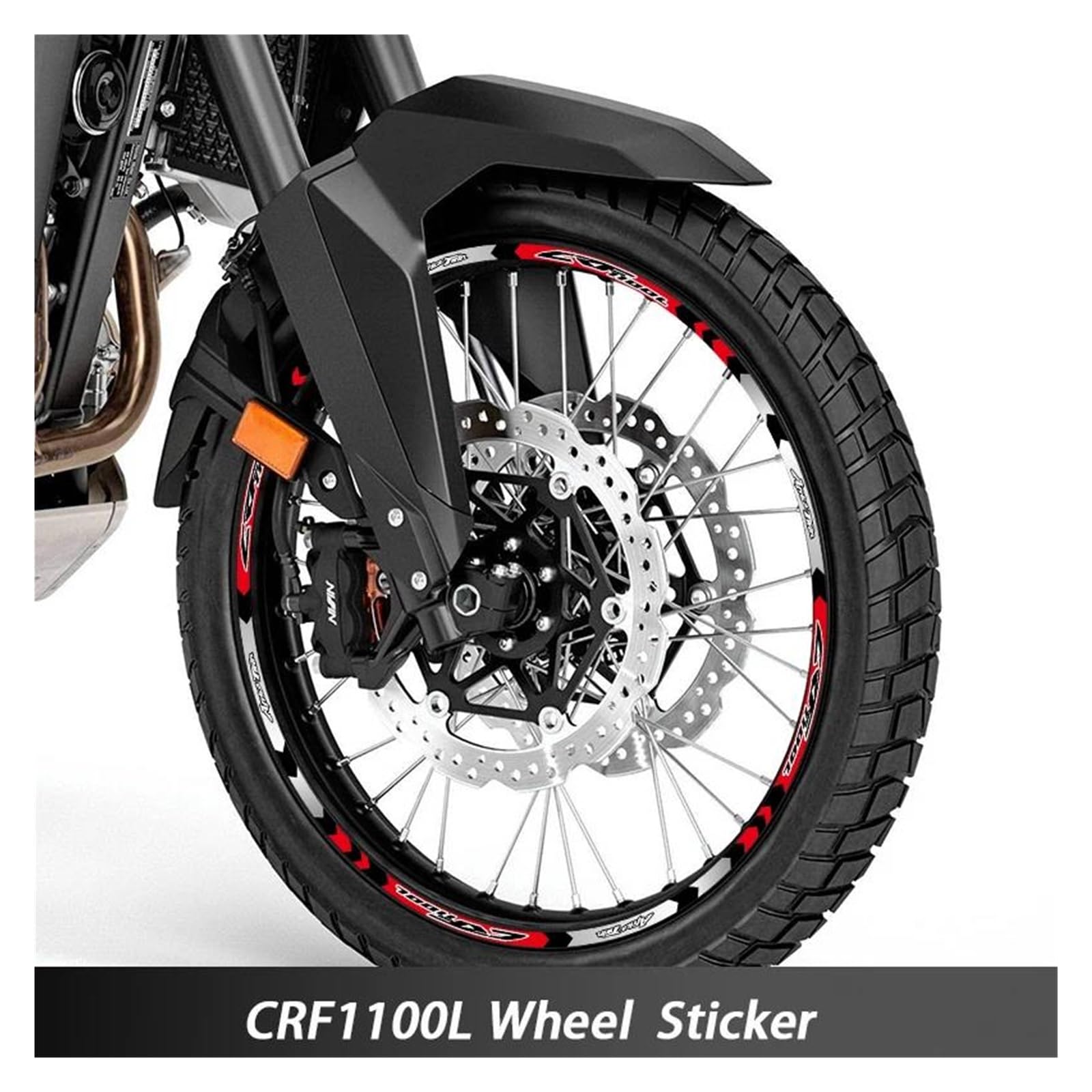 do CRF1100L Africa Twin Crf 1100i naklejki na piasty koła motocyklowego naklejki odblaskowe (żółte)