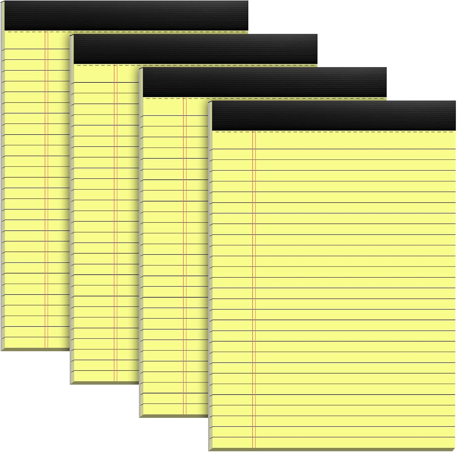4 Pack Yellow Notepads 8.5x11 Yellow Legal Pads 30 Sheets