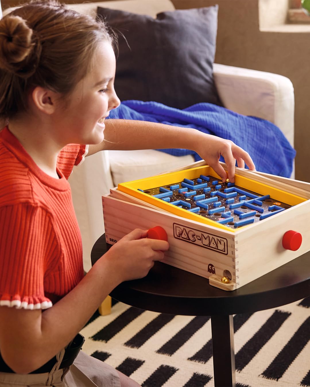 BRIO – 34065 Jeu de Labyrinthe PAC-Man - Jeu d’adresse en Bois - 1 Joueur - Développe la motricité Fine et la Coordination - sans Pile - pour Enfants et Adultes dès 6 Ans