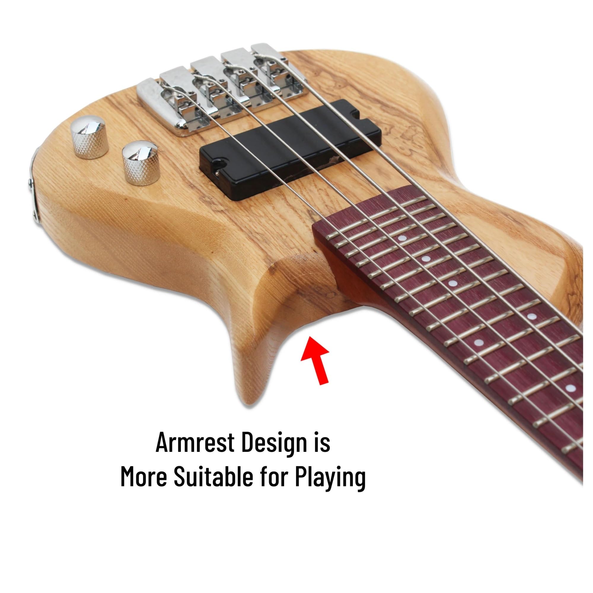 Mini Basso Ukulele Elettroacustico A 4 Corde Con Custodia Adatta Per Principianti Adulti Ukulele