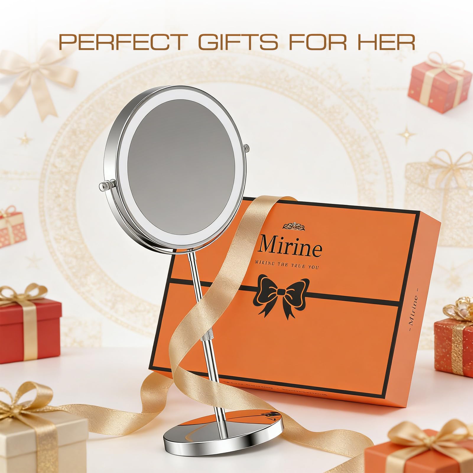Professional 9-Inch Lighted Makeup Mirror with 1X/20X Magnification