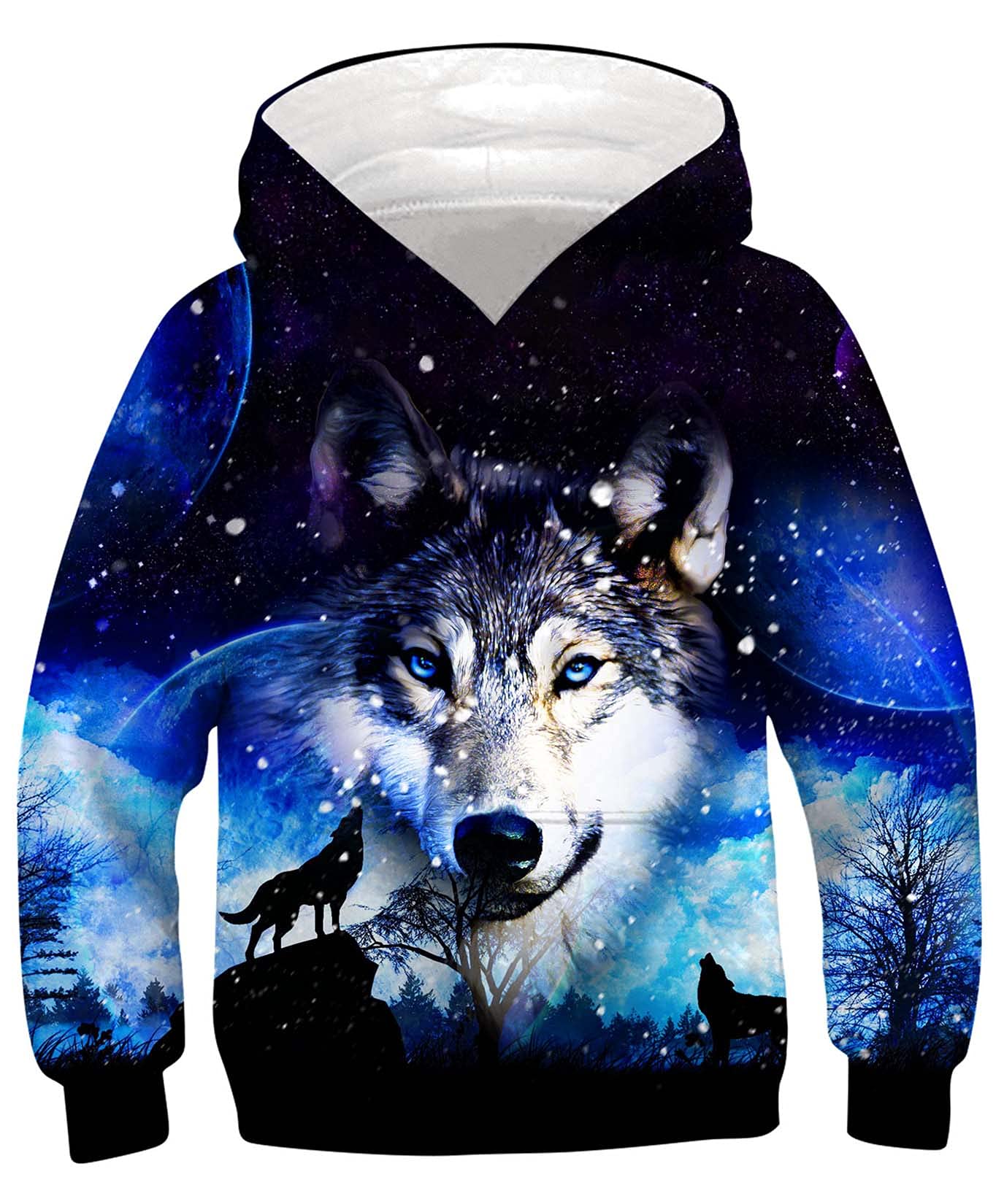 ALISISTER Hoodie Jungen 3D Lustig Gedruckt Kapuzenpullover Kinder Mädchen Langarm Pullover Sweatshirt Alter 4-16