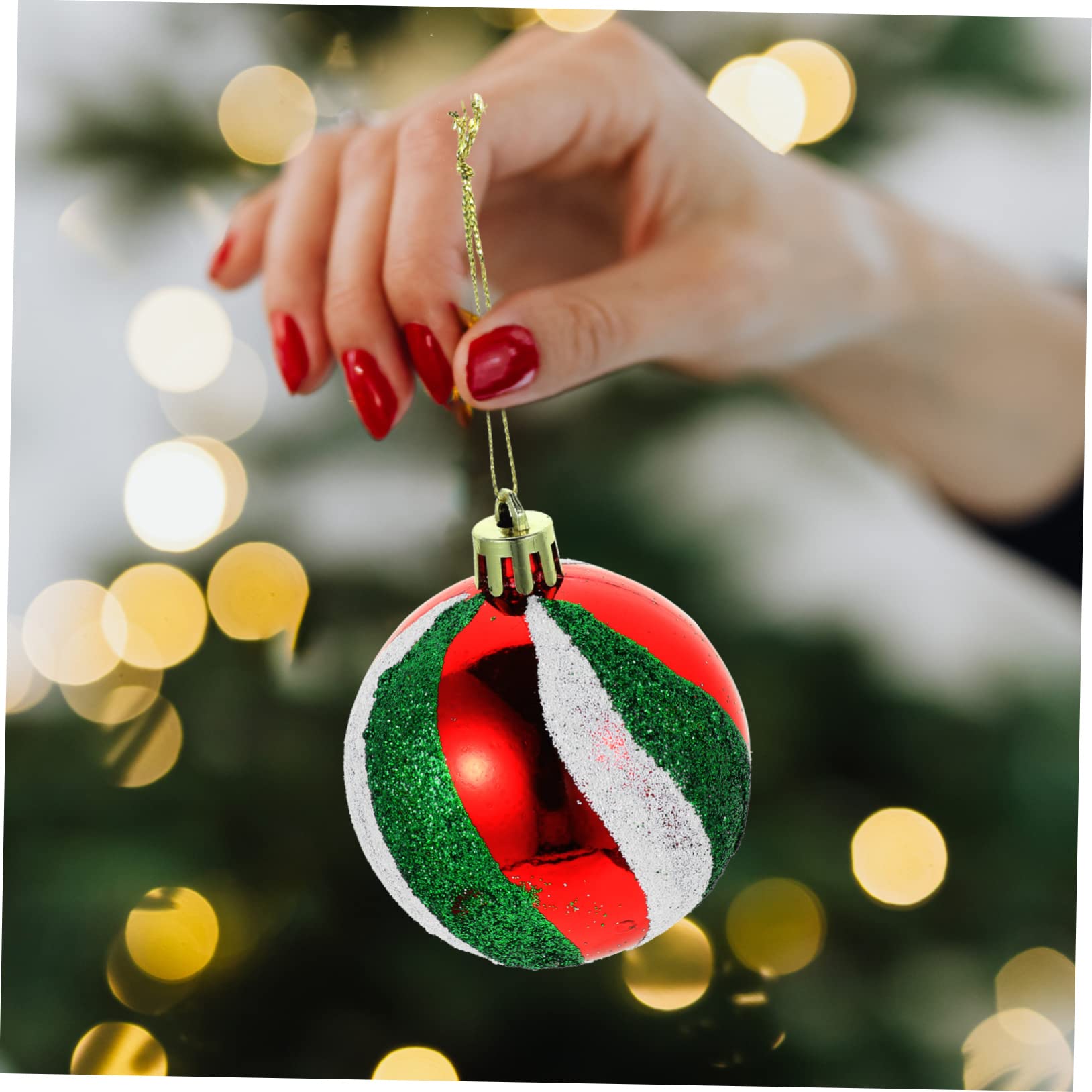 Alipis 48stücke Weihnachtskugeln Rot Grün Und Weiß Glänzende Christbaumdekorationen Für Festliche Anlässe Hängende Ornamente Für Weihnachtsbaum Weihnachtsdeko Weihnachtsfeier
