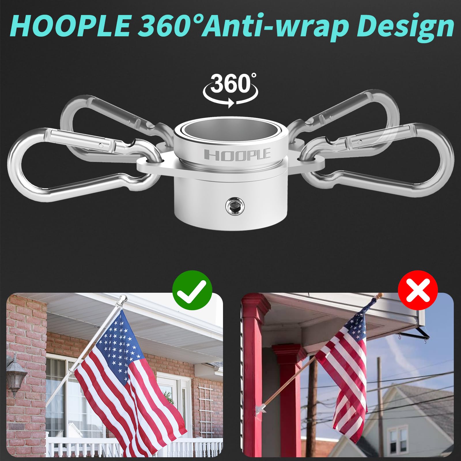 Flag Pole Mounting Rings Amazon.com : Flag Pole Rings, Anti Wrap