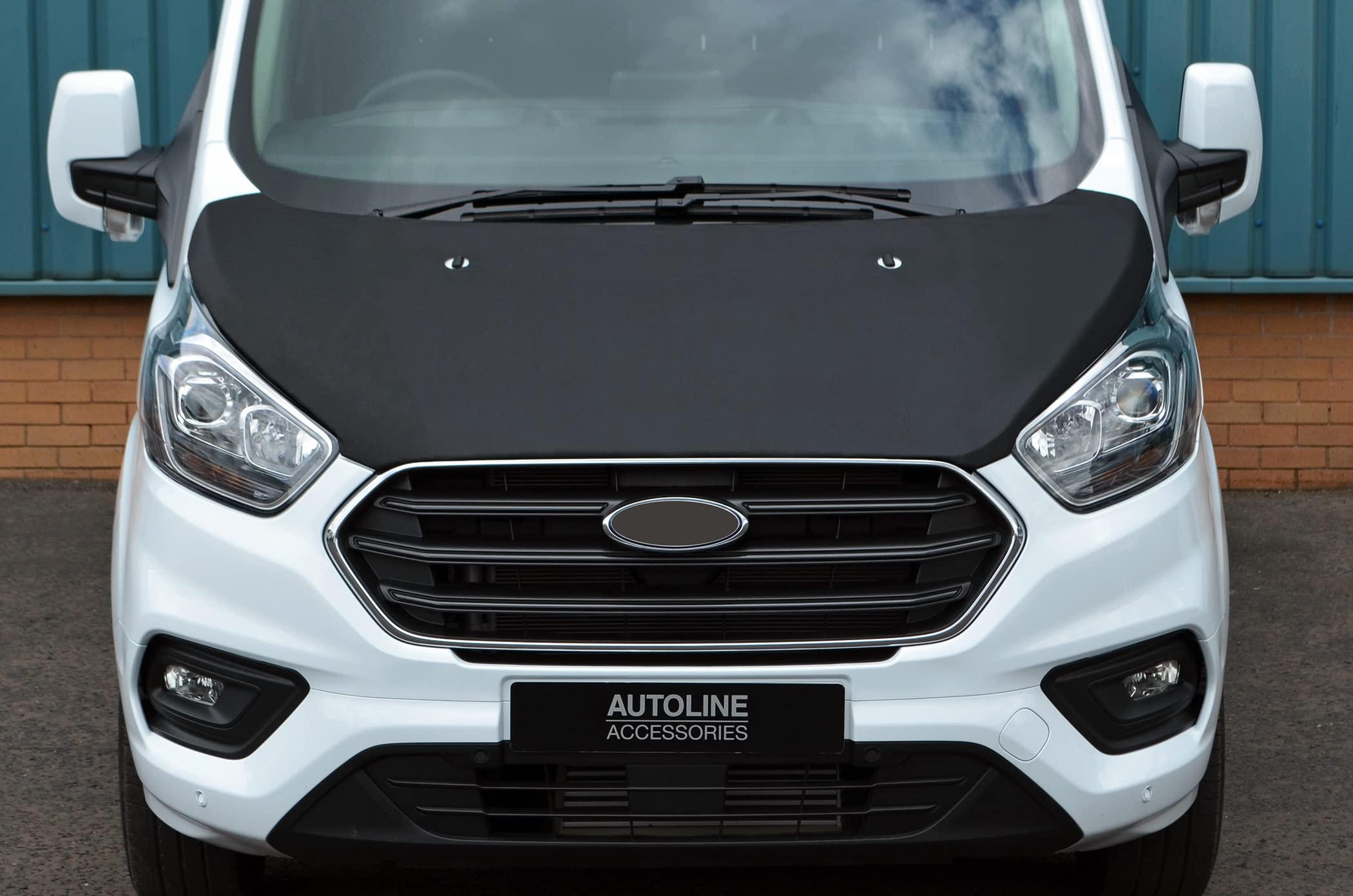 Black Front Bonnet Bra/Protector To Fit Transit Custom (2018-2022)