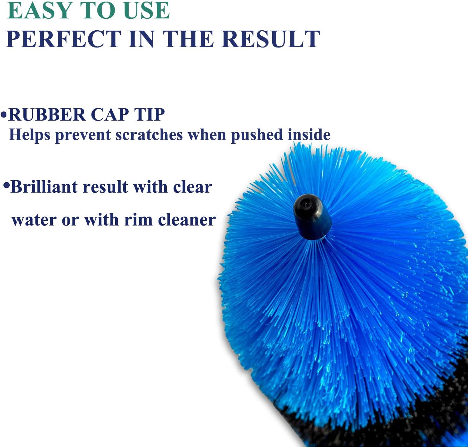 LUCKLYJONE Wheel Brush, Easy Reach Wheel and Rim Car Detailing Brush, Soft Bristle Rim Tire Brush, Multipurpose use for Wheels, Rims, Exhaust Tips, Motorcycles, No Scratches : Automotive