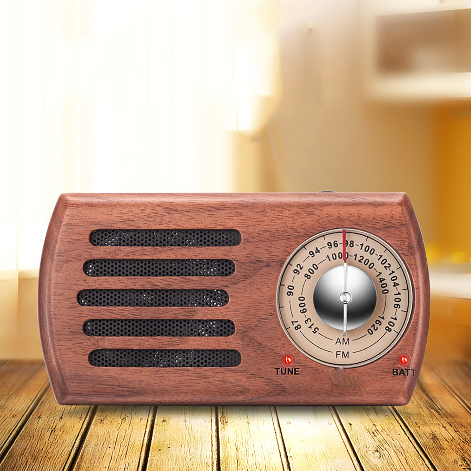 Radio Vintage, Mini radios portátiles de Madera con Estilo clásico Antiguo, para el hogar, Fiesta en la Oficina, al Aire Libre, Regalo