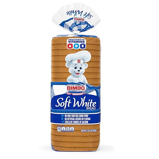 Bimbo Soft White Bread, White Bread, 20 oz Bag