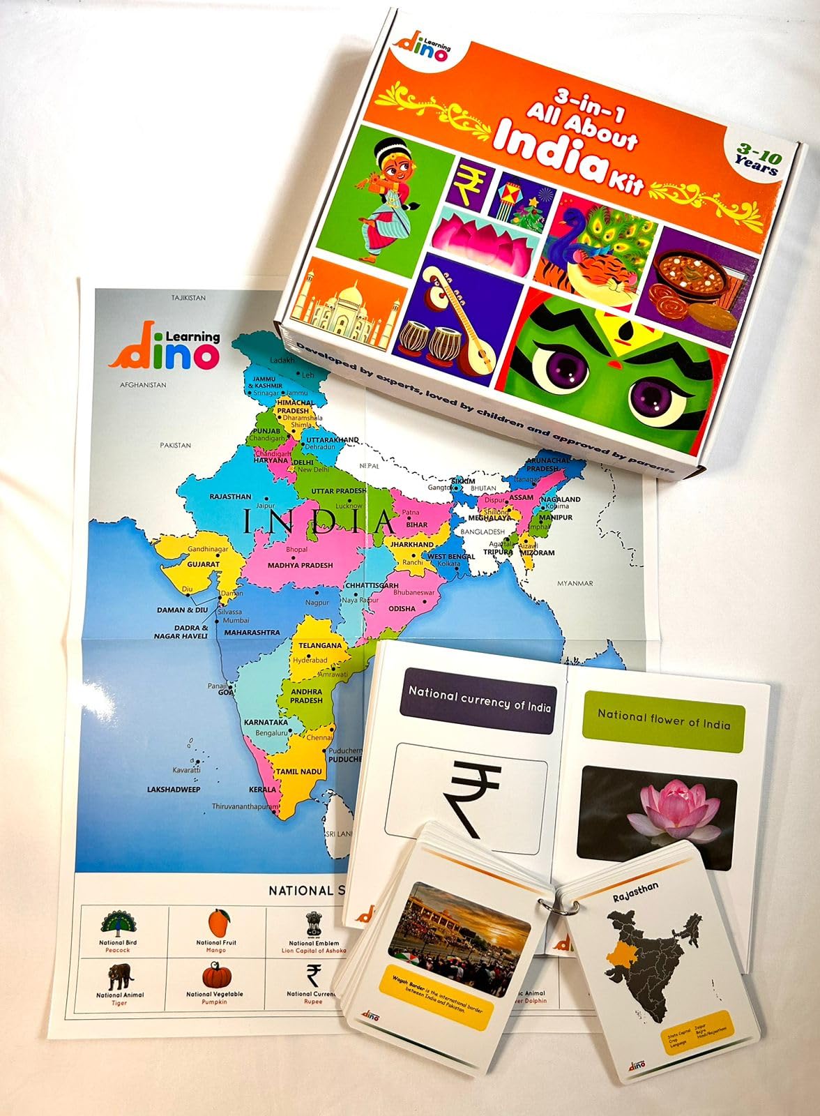 Buy Learning Dino All About India Kit for Kids India GK Picture