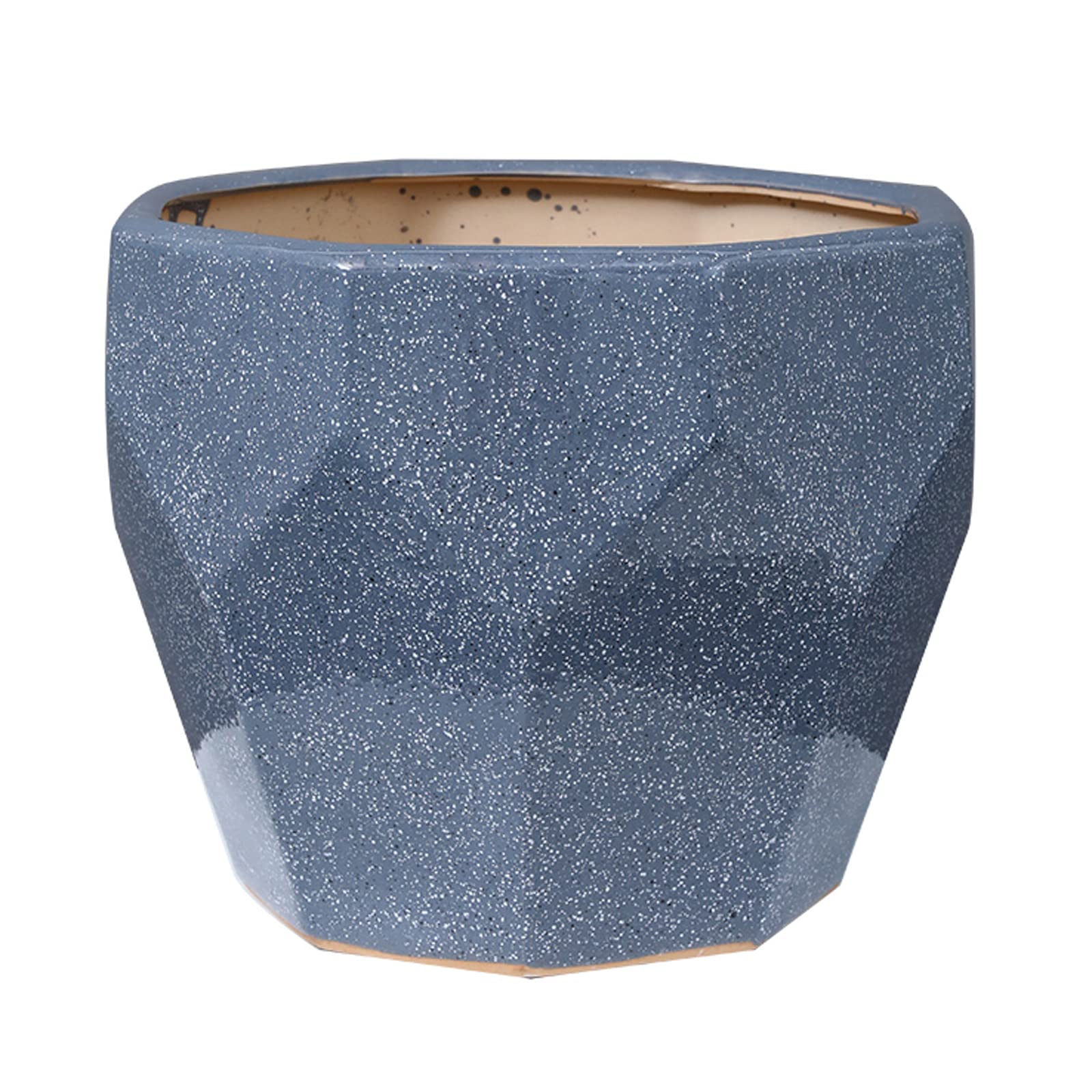 Vasi da Giardino Fioriere in Ceramica 12,5/14,9/18,5 Pollici Colore DOT Grigio Fiore Vaso per Piante Vasi da Giardinaggio Geometrici con Foro di drenaggio per la casa
