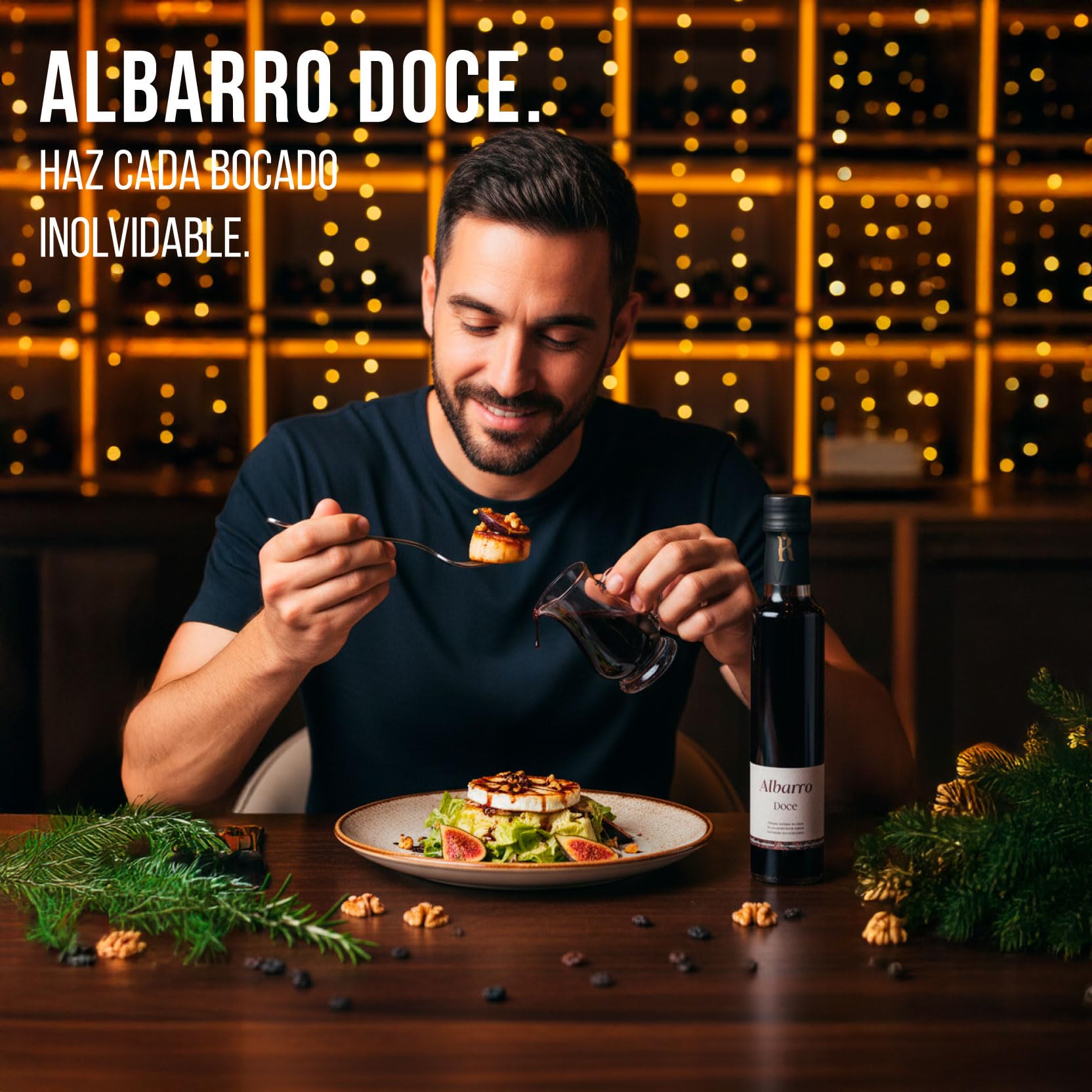 Vinagre Doce de Uvas Pasas 250 ml – Vinagre de vino blanco macerado en pasas con 6 meses de crianza en barrica – Gourmet artesanal de Galicia ideal para ensaladas y postres