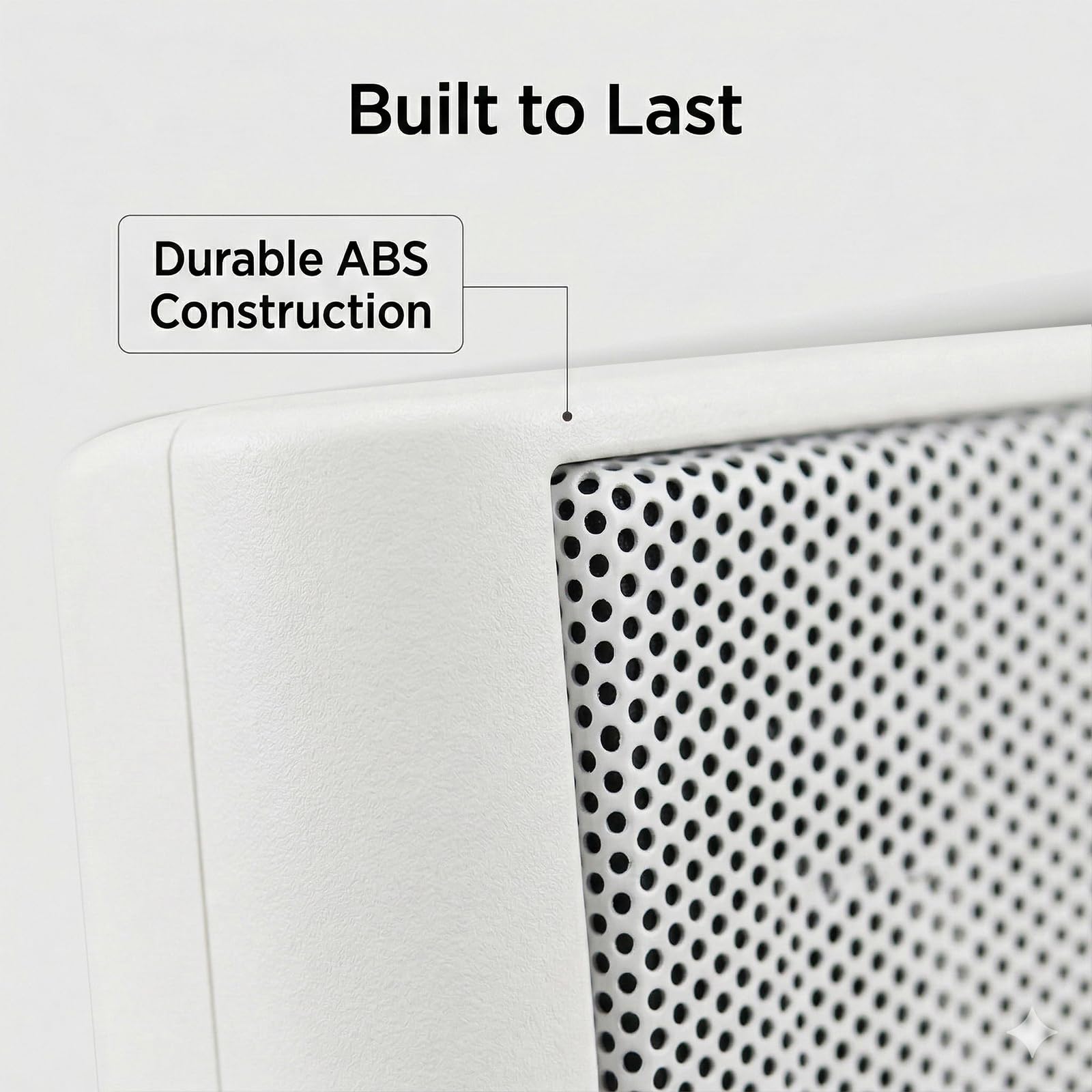 STUDIOFINIX Altoparlanti da parete ultra sottili 13,3 cm 240 W 8 Ohm passivi bianco coppia