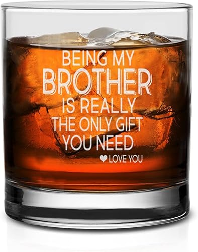 Miniatura 4 de Being my Brother is Really The Only Gift You Need Whisky Glass - Regalo sarcástico para hermanos