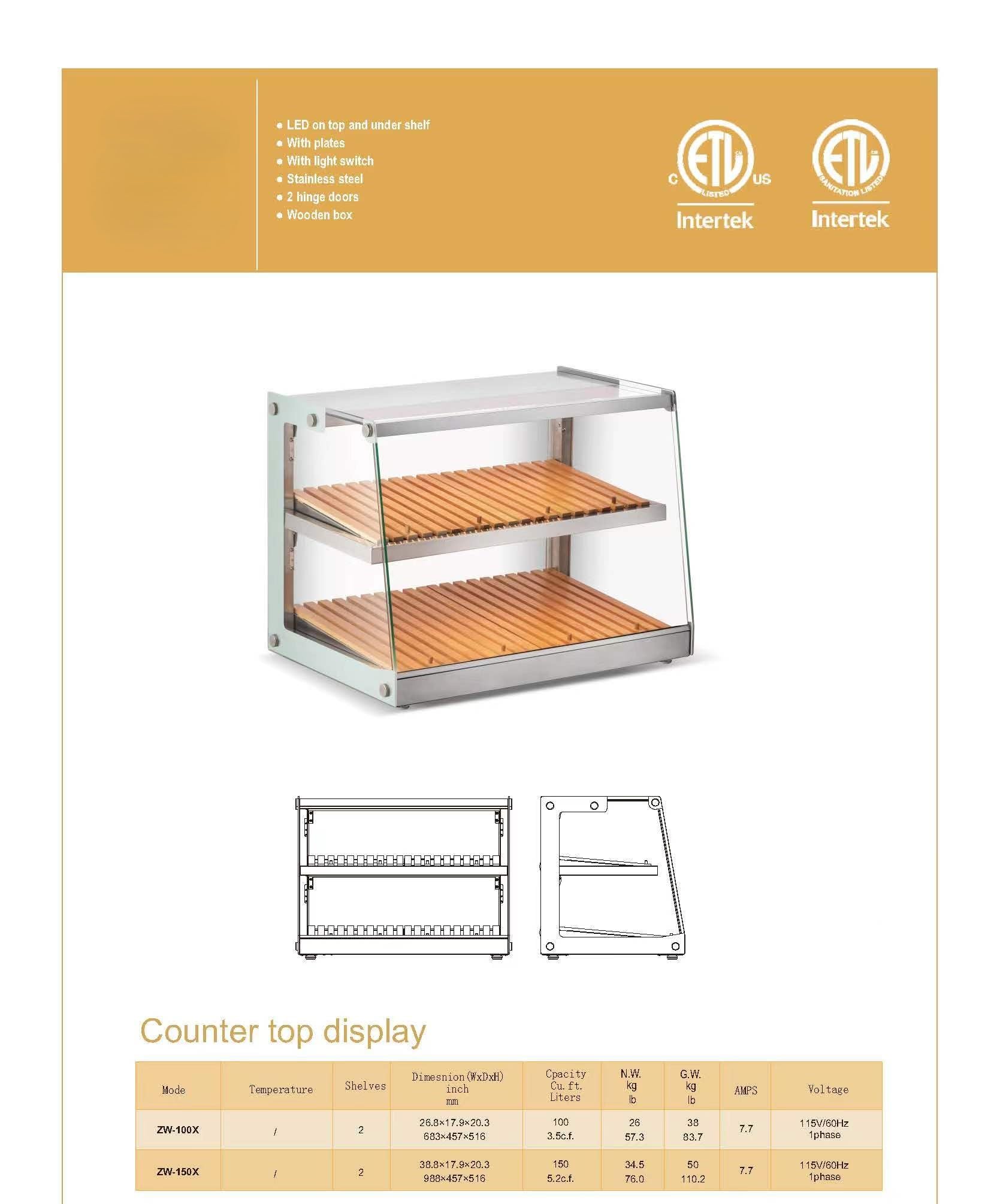Elite Kitchen Supply Commercial Bakery Display Case ETL Countertop