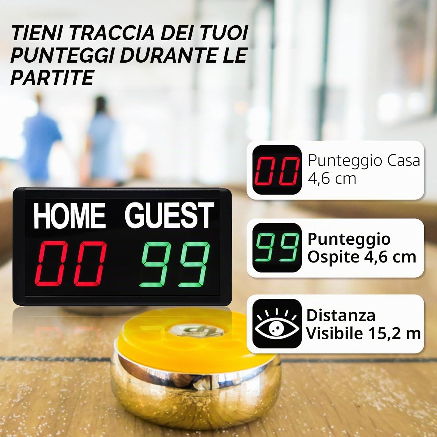 Tabellone segnapunti portatile di Digital del tabellone segnapunti di Digital con telecomando per pallacanestro, calcio, pallavolo