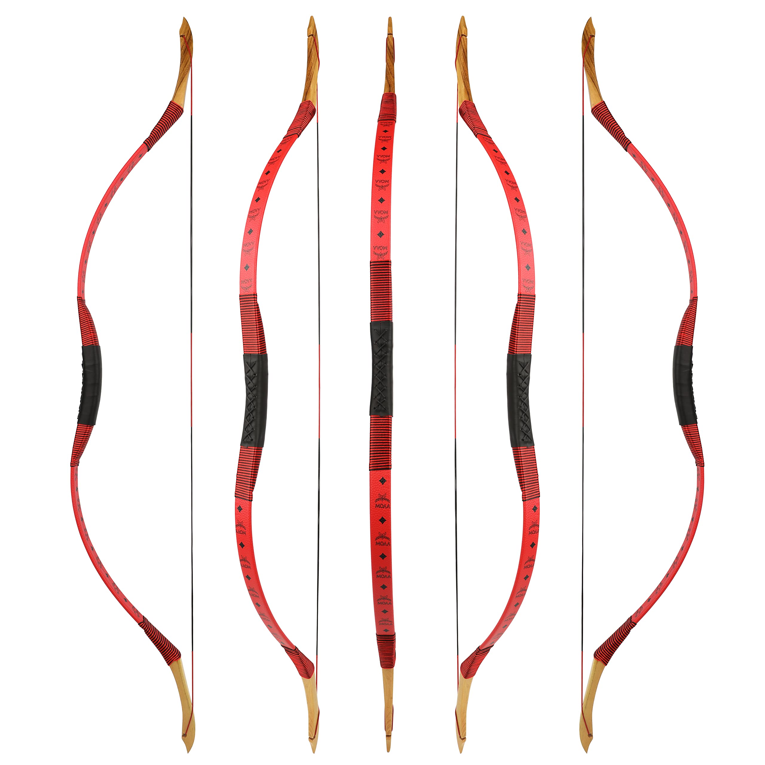 Traditional Longbow Archery Hunting Handmade Wooden Asian Mongolian Bow Horsebow for Adults Teenager Beginner Left/Right Hand