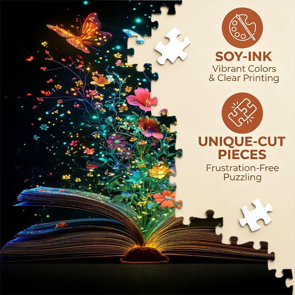 Puzzle 4000 Pezzi, Libri Fiori 3D Puzzle per Adulti Impegnativo, Educa Puzzles Artistico, Divertente E Stimolante Puzzles Decorativo per La Famiglia, Regalo e Decorazione Pareti DX0YL6-836
