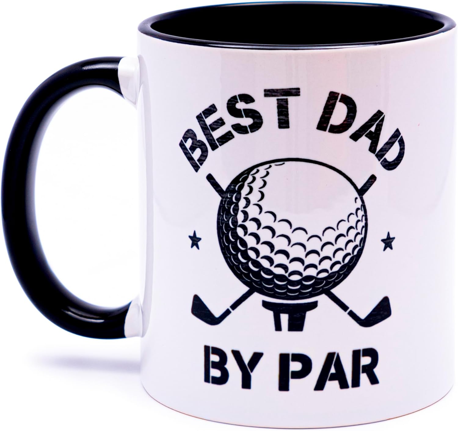Golf Gifts for Dad 11oz Ceramic Mug, Best Dad by Par Mug, Funny Golf Gift for Men, Husband, Gifts for Father’s Day, Birthday (Design 1)