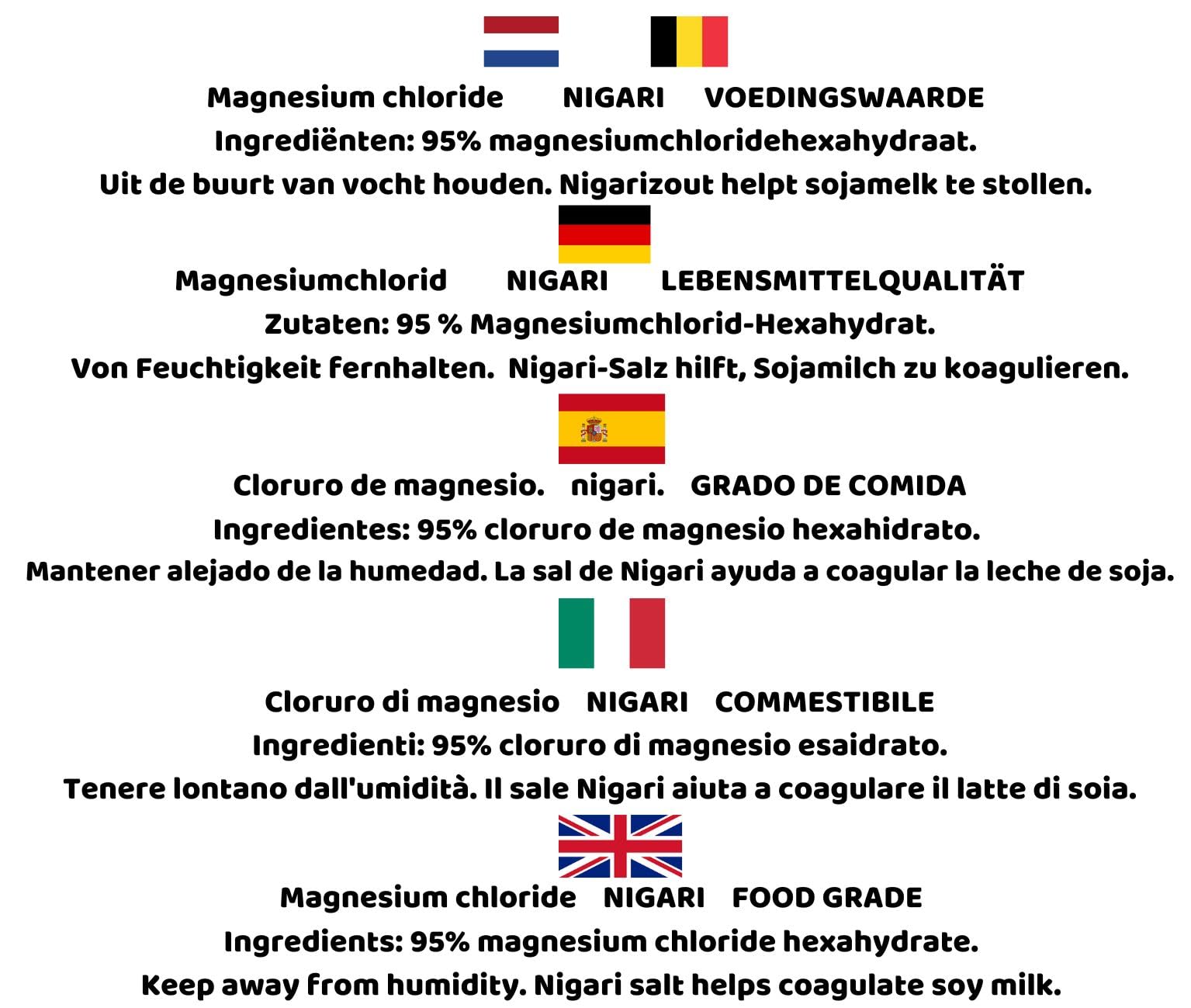 Nigari Chlorek magnezu klasy spożywczej 400g REKINKE