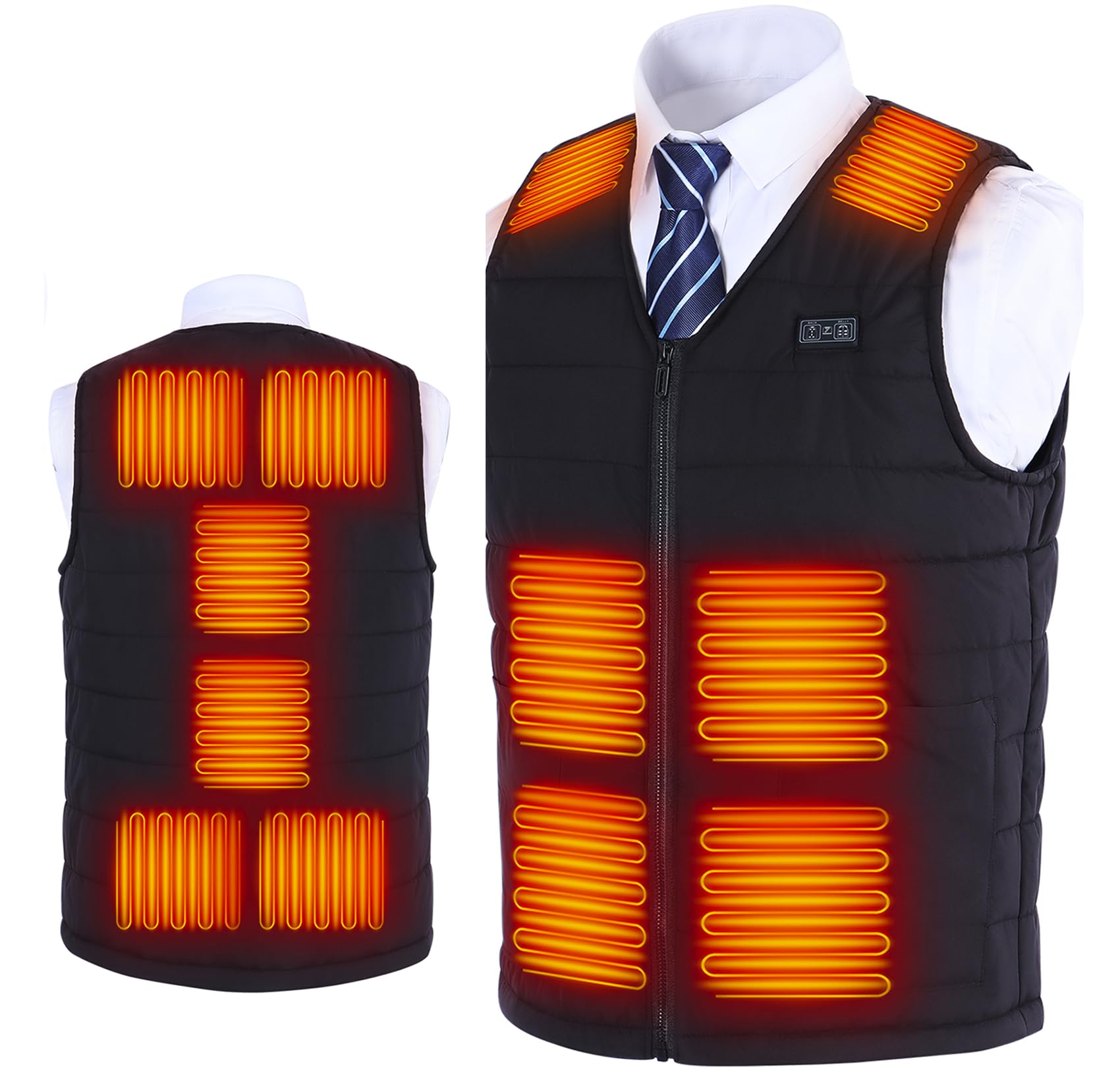 Amazon | [inotenka] 電熱ベスト 大きいサイズ ヒーターベスト