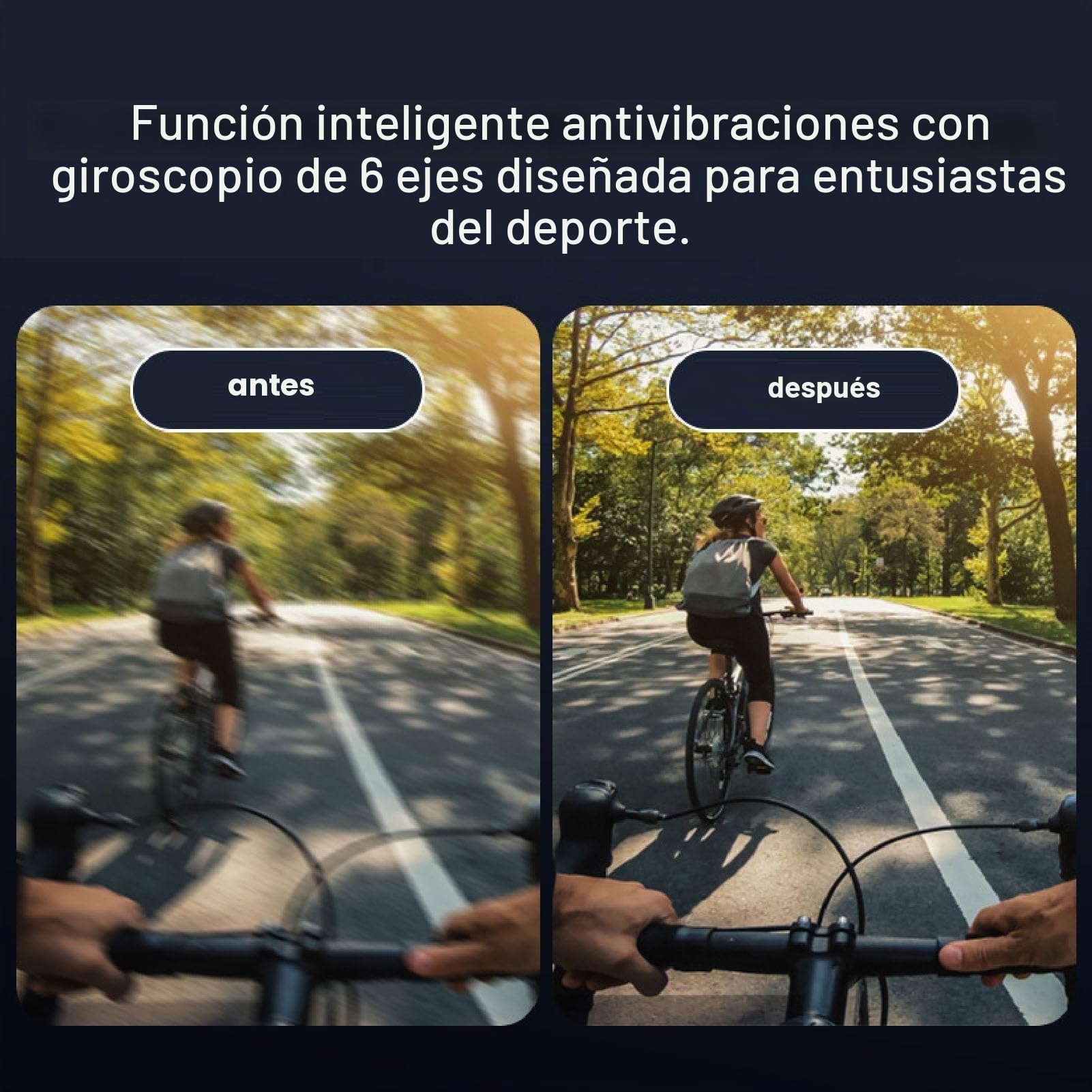Jectse Cámara de Acción Portátil 4K, Cámara Deportiva WiFi con Giroscopio de 6 Ejes IP65, Lente Gran Angular, Equilibrio de Blancos Ajustable, para Viajes en Bicicleta y Actividades Al